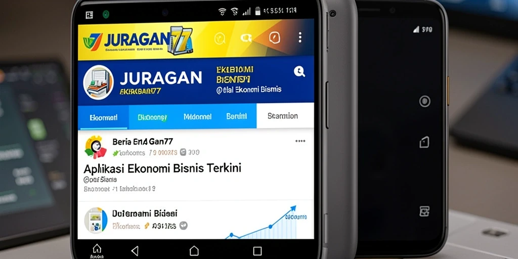 Tampilan antarmuka aplikasi JURAGAN77 untuk berita ekonomi.