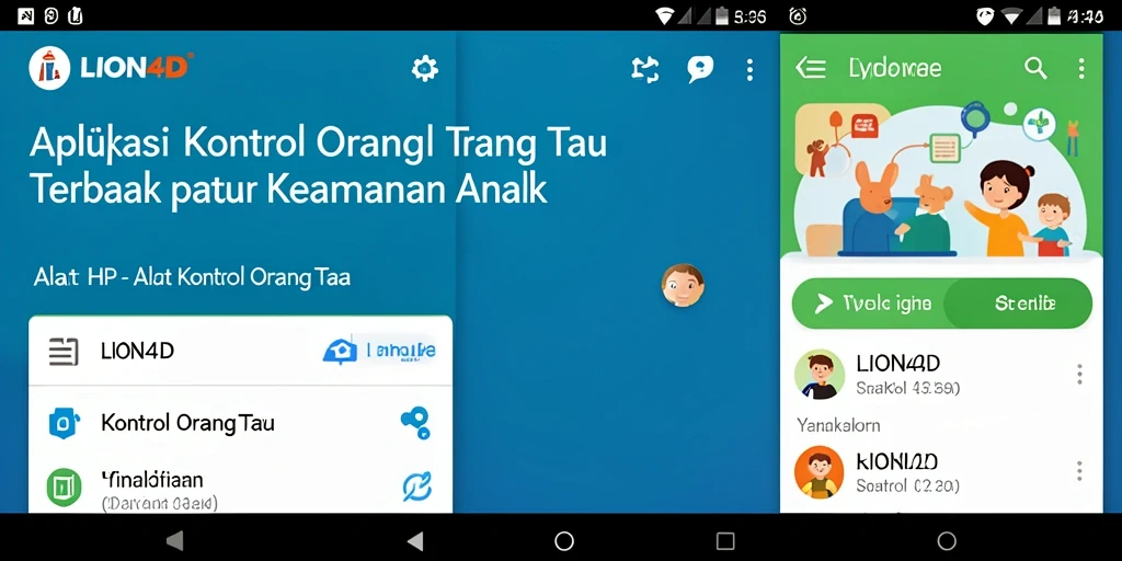 Tampilan antarmuka aplikasi LION4D untuk kontrol orang tua yang intuitif.