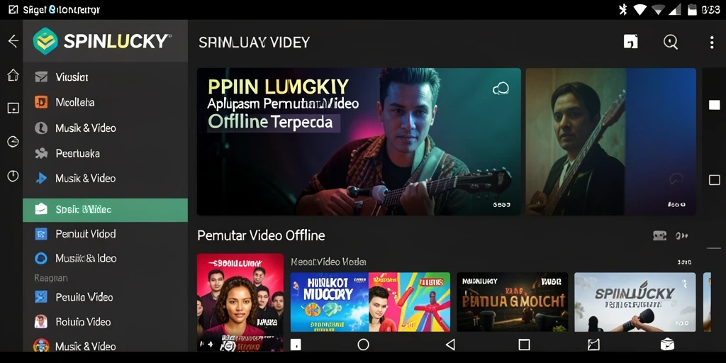 Tampilan antarmuka SPINLUCKY yang sederhana dan fungsional.