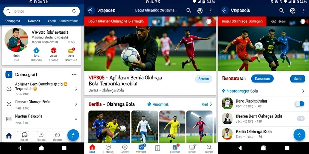 Tampilan antarmuka VIP805 yang menarik dan intuitif untuk Olahraga Bola.
