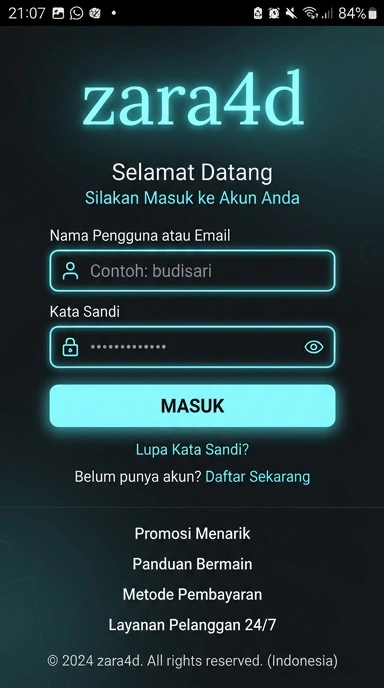 Panduan Login ke Akun zara4d untuk Pengguna Android