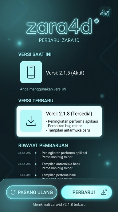 Riwayat Versi Aplikasi zara4d untuk Pengguna Android